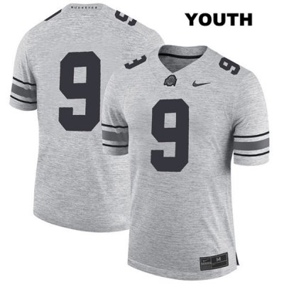 Youth NCAA Ohio State Buckeyes Jashon Cornell #9 College Stitched No Name Authentic Nike Gray Football Jersey HU20I78JE